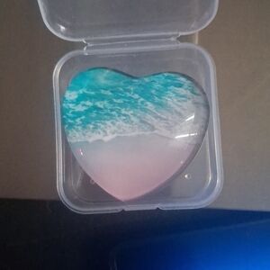 Heart-Shaped Ocean Scene Trinket Box
